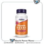 NOW foods-Vitamine D3 & K2 1000IU/45mcg 120 Capsules