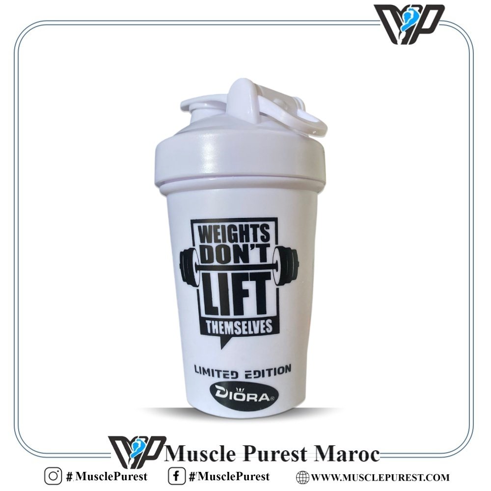 Protein Shakes diora blanc Shaker DIÖRA 400ml – Mélangeur Protéiné Sport – Image 1